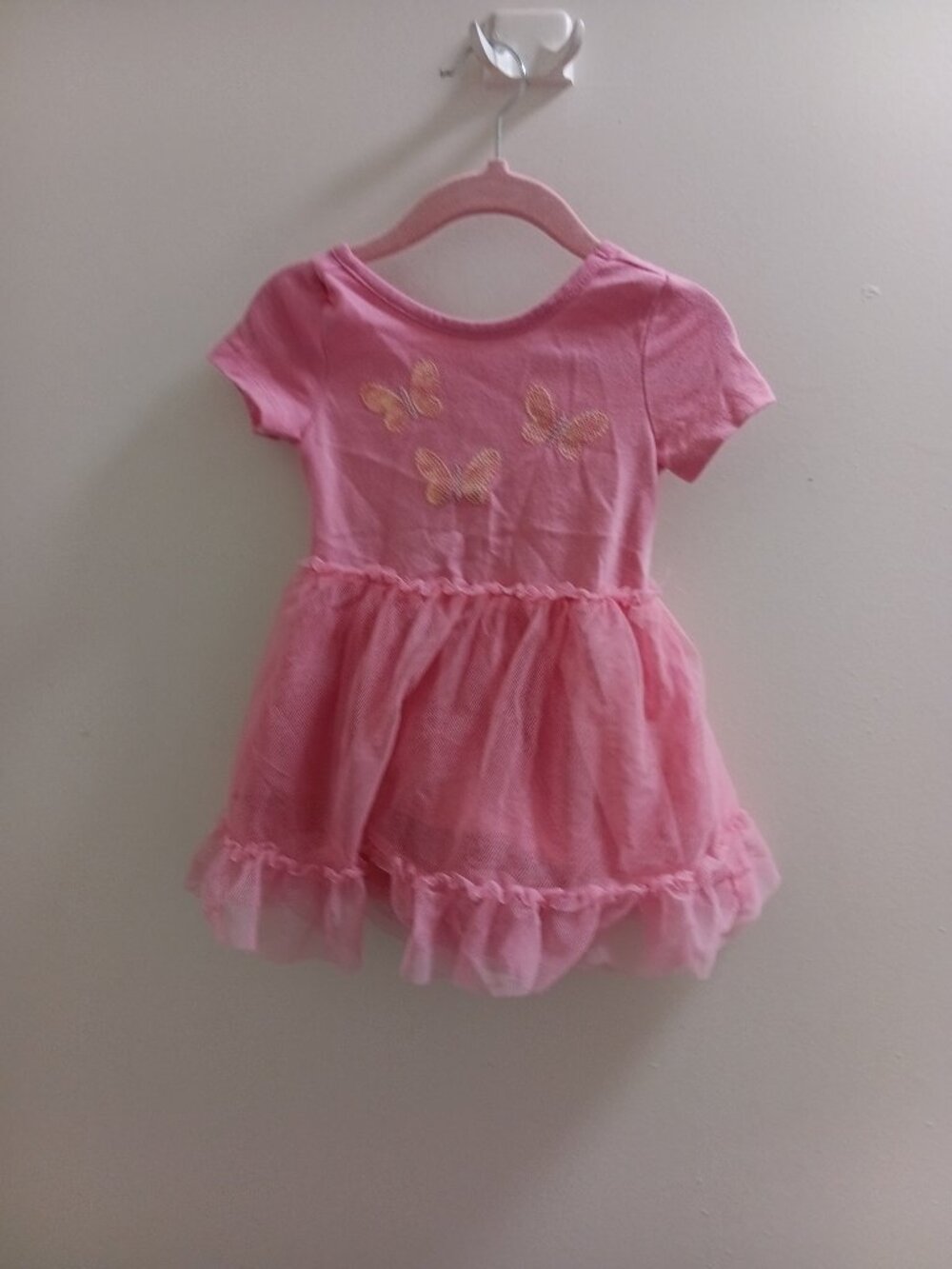 "Cat & Jack" Little Girls, Butterfly Short Sleeved Dress